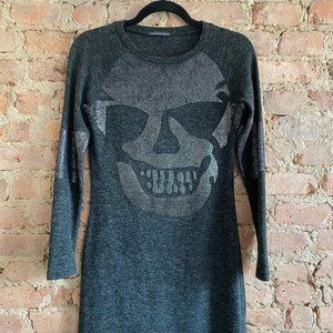 Alexander McQueen Skull Bodycon Knit Mini Dress